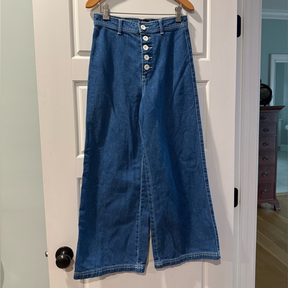 EUC BDG Urban Outfitters buttonfly wide leg denim pants size 26